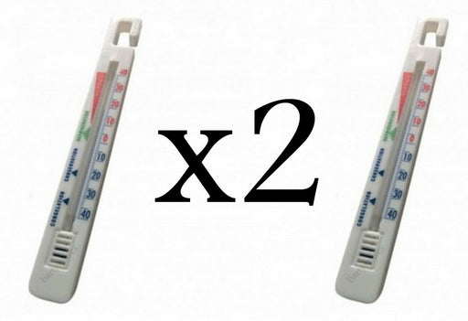 2 x Thermometers for Fridges & Freezers with Hanging Hook Temperature Reader - bartyspares