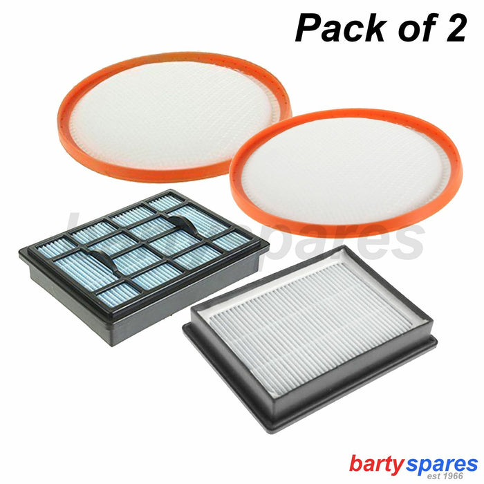 Two Filter Kits For Vax Power 6 C89-p6-b Vacuum Cleaner Hoover Pre & Post Motor Filters - bartyspares