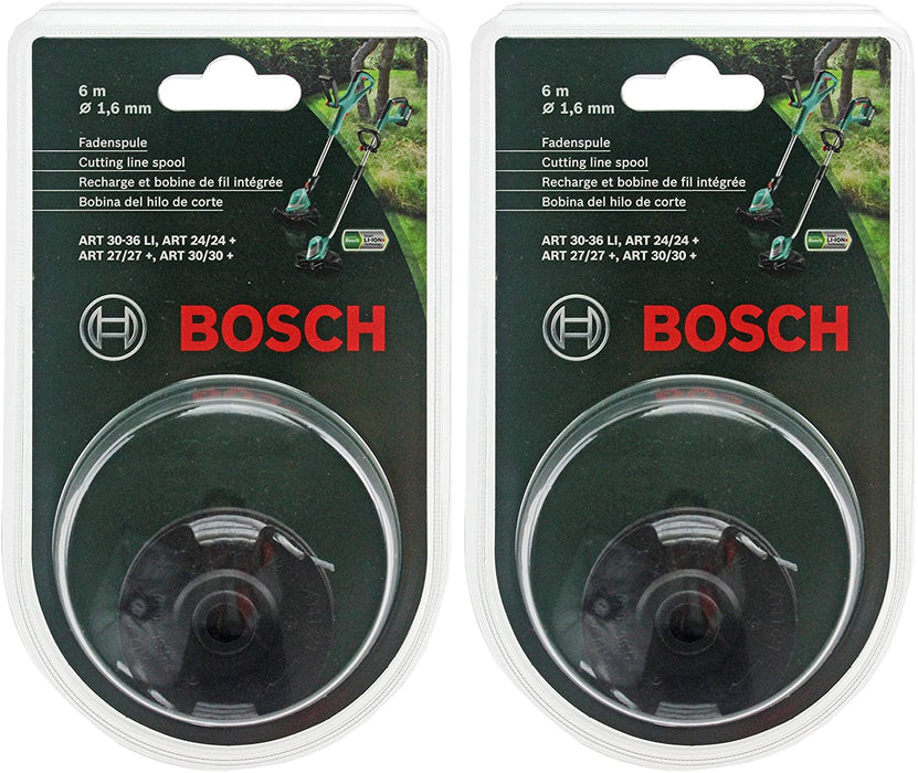 Two Genuine Bosch Art 24 27 30 30-36 Twin Strimmer Trimmer Cutting Line Spool Feed