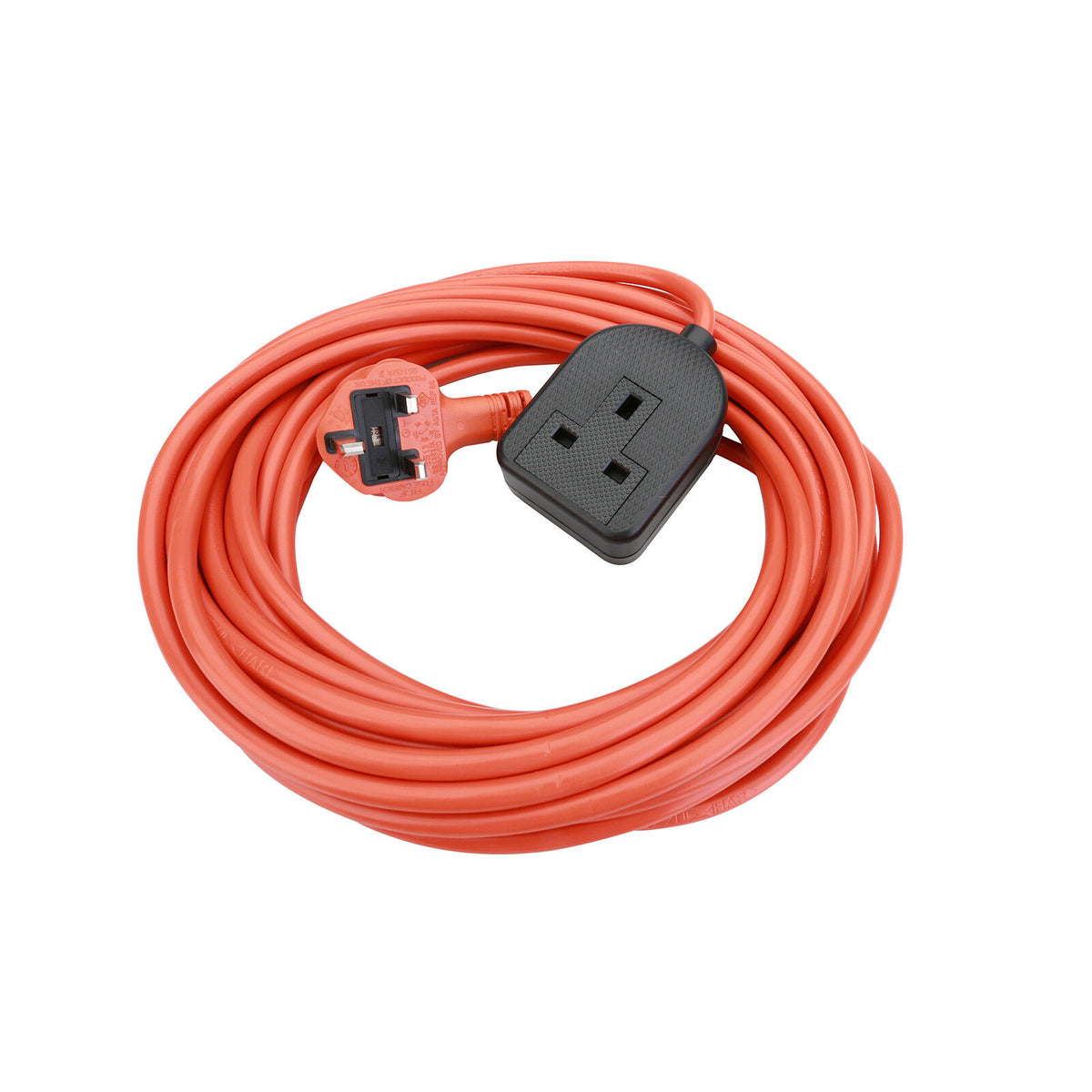 Heavy Duty Long 10M Extension Lead Mains Cable Plug Socket 1 Gang Way ...