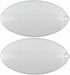 2 x Rangemaster Oval Oven Vent Extractor Hood Light Diffuser Cover Panel Strip - bartyspares