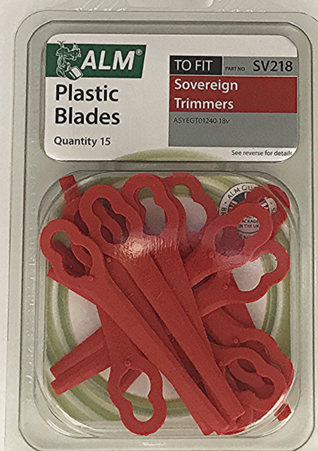 ALM Homebase Sovereign Grass Trimmer Red Plastic Blades ASYEGT01240 555374 SV218 Pack 15