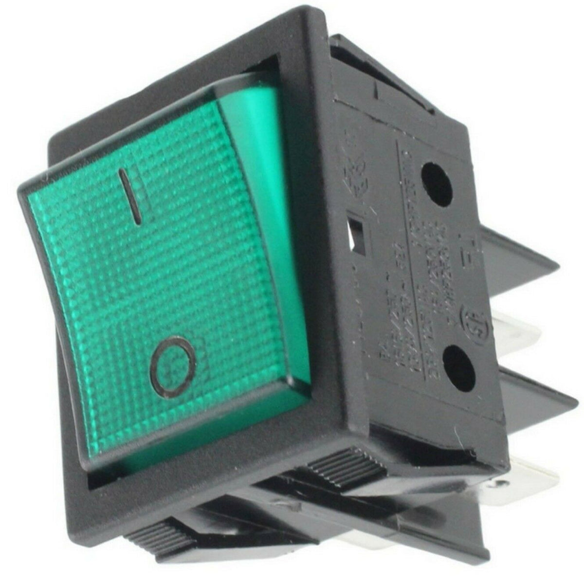 Lincat On / Off Green Rocker Switch 4 Terminal neon illuminated ...