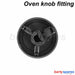 Four Hob Control Knob for BOSCH Oven Cooker Silver Black Switch Replaces 616100 - bartyspares