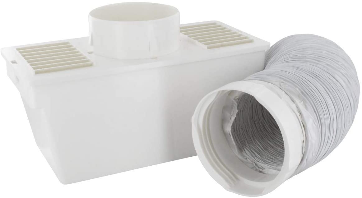 Hotpoint Indesit Ariston Whirlpool  Indoor Condenser Condensing Square Type Tumble Dryer Vent Kit with Clips Hose  & Box (1m)