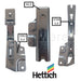 PAIR Genuine BEKO Hettich Fridge Freezer Integrated Door Hinges 3363 3362 5.0 - bartyspares