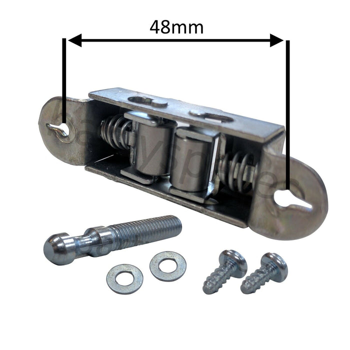 Door Keeper Ball Catch Latch Striker Roller Type for HOTPOINT , INDESIT . ARISTON , CANNON  Oven Cooker w/ Screws - bartyspares