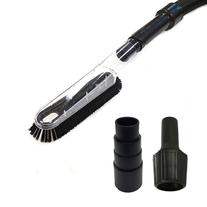 Universal Vacuum Cleaner Power Tool/Sander Dust Extraction Hose Adaptor & Soft Dusting Brush (26mm, 32mm, 35mm, 38mm)