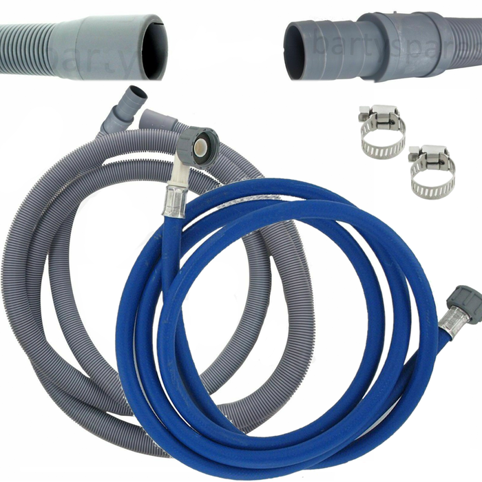 UNIVERSAL Dishwasher Long Cold 3.5m Fill Water Drain Hose Extension Pipe Hose